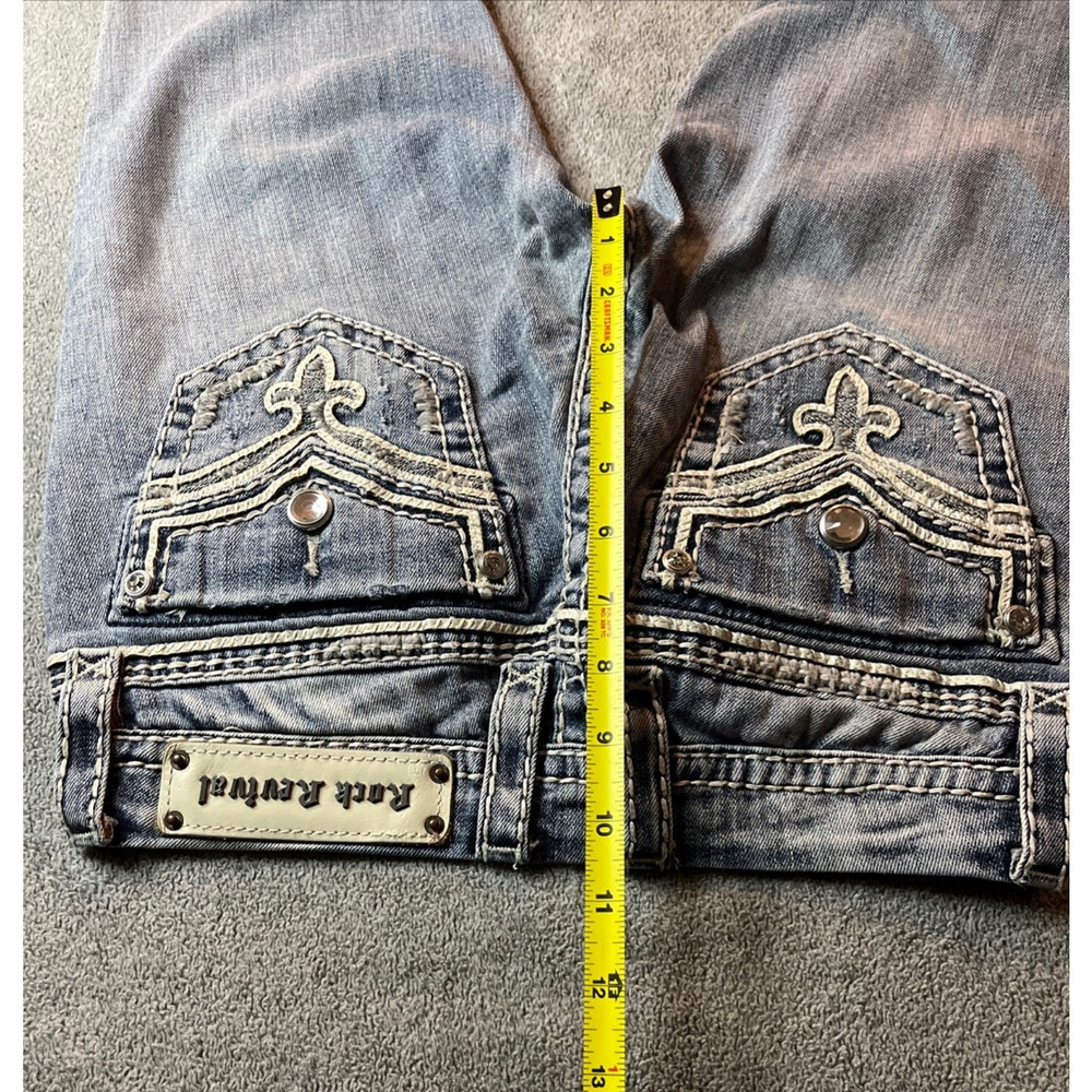 Rock Revival Donna Boot Cut Jeans Low rise Light Wash Size 26 B206 - Picture 4 of 16